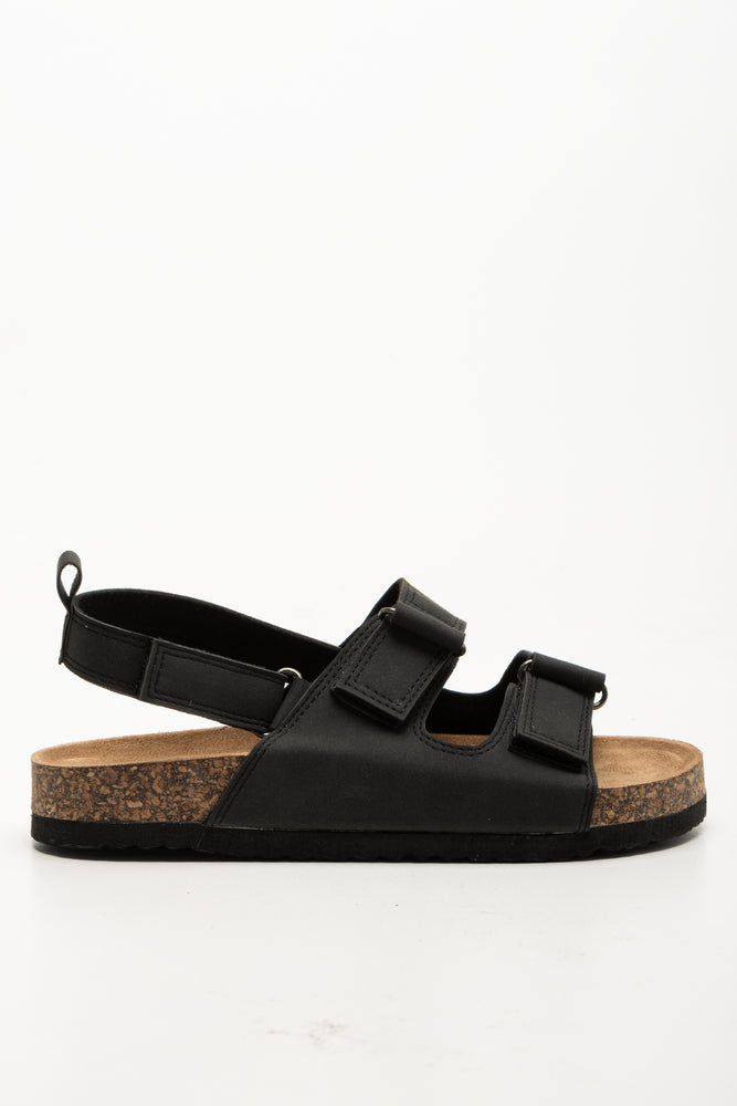 Double Band Sandals Black
