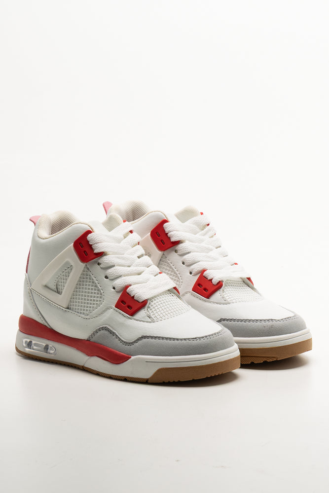 Bubble High Top Sneakers White