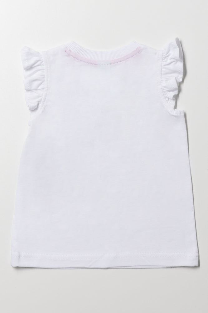 Frill Sleeve Vest White (2)