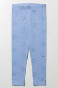 Glitter Heart Leggings Blue