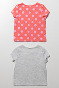 2 Pack Cutest Ever T-Shirts Grey And Pink (2)