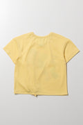 Front Tie T-Shirt Yellow (2)