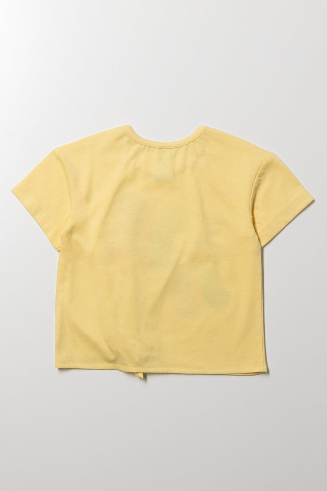 Front Tie T-Shirt Yellow (2)