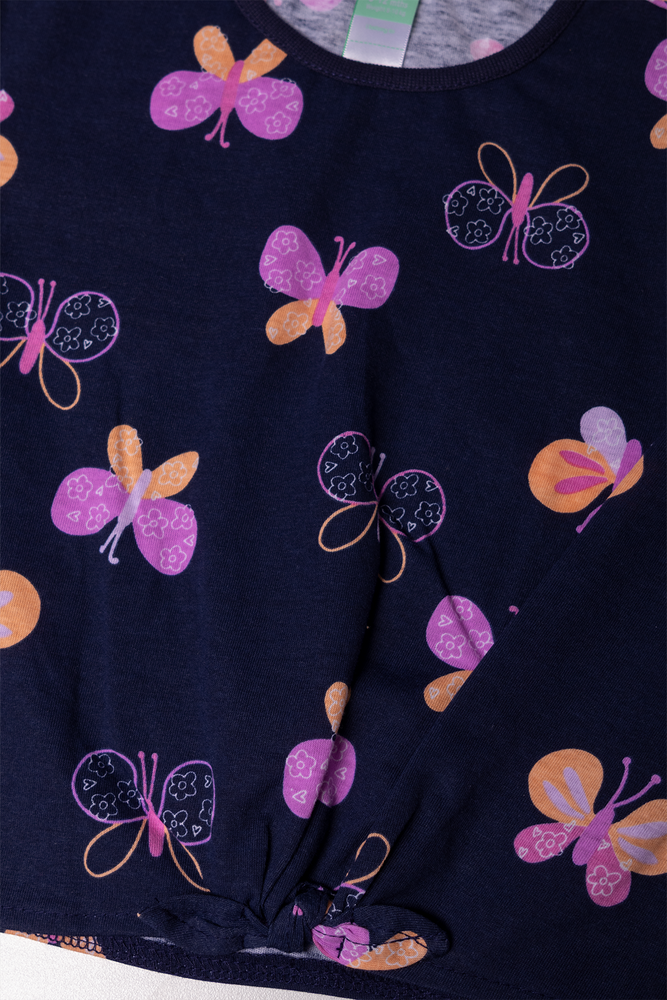 Front Tie T-Shirt Navy