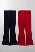 2 Pack Flare Leggings Navy And Red