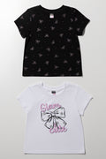 2 Pack Short Sleeve T-Shirts Black And White