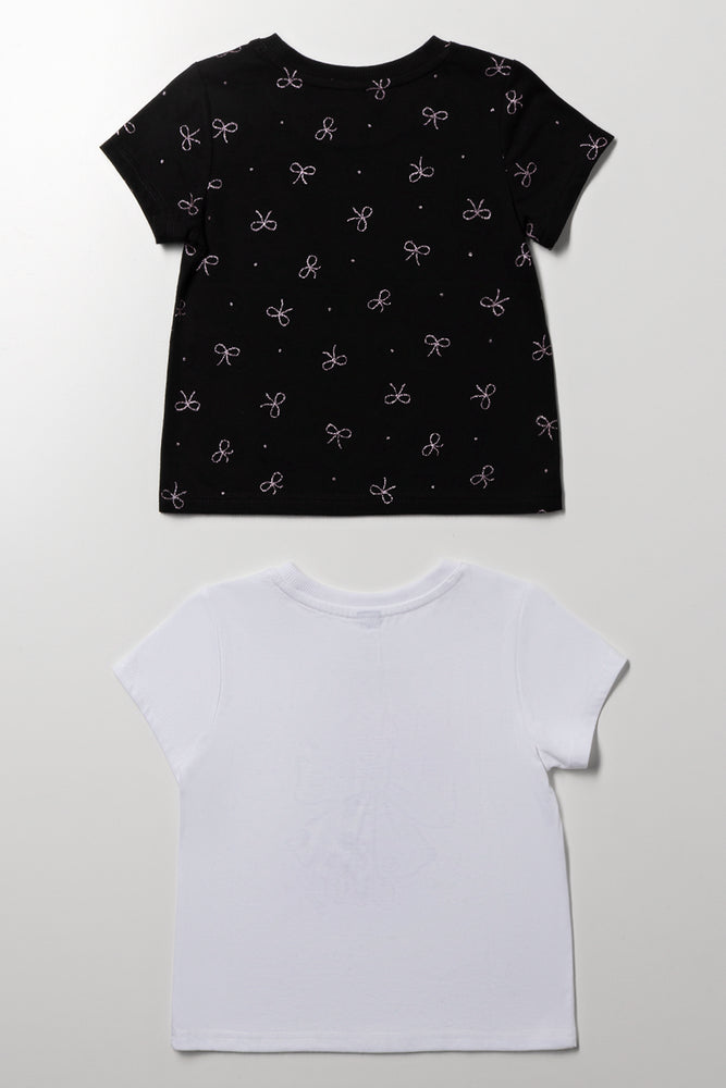 2 Pack Short Sleeve T-Shirts Black And White (2)