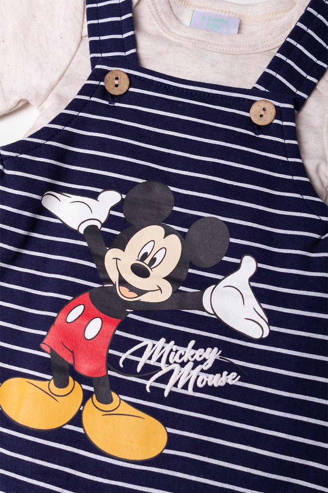 Mickey Mouse Dungaree Set Navy