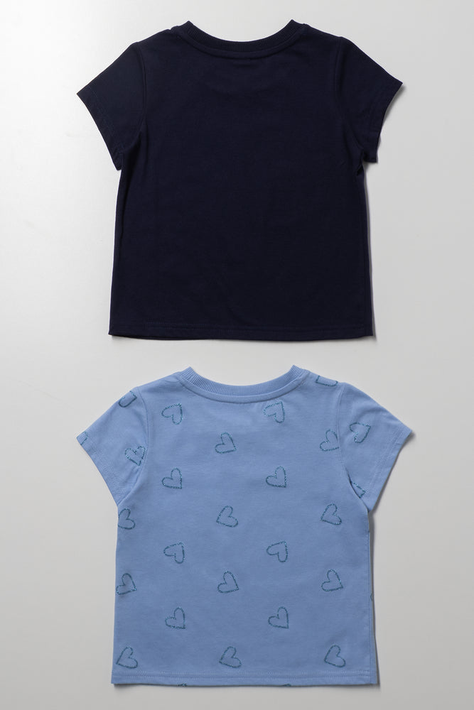 2 Pack Fun In The Sun Short Sleeve T-Shirts Blue (2)