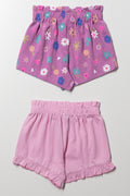 2 Pack Shorts Purple And Pink (2)