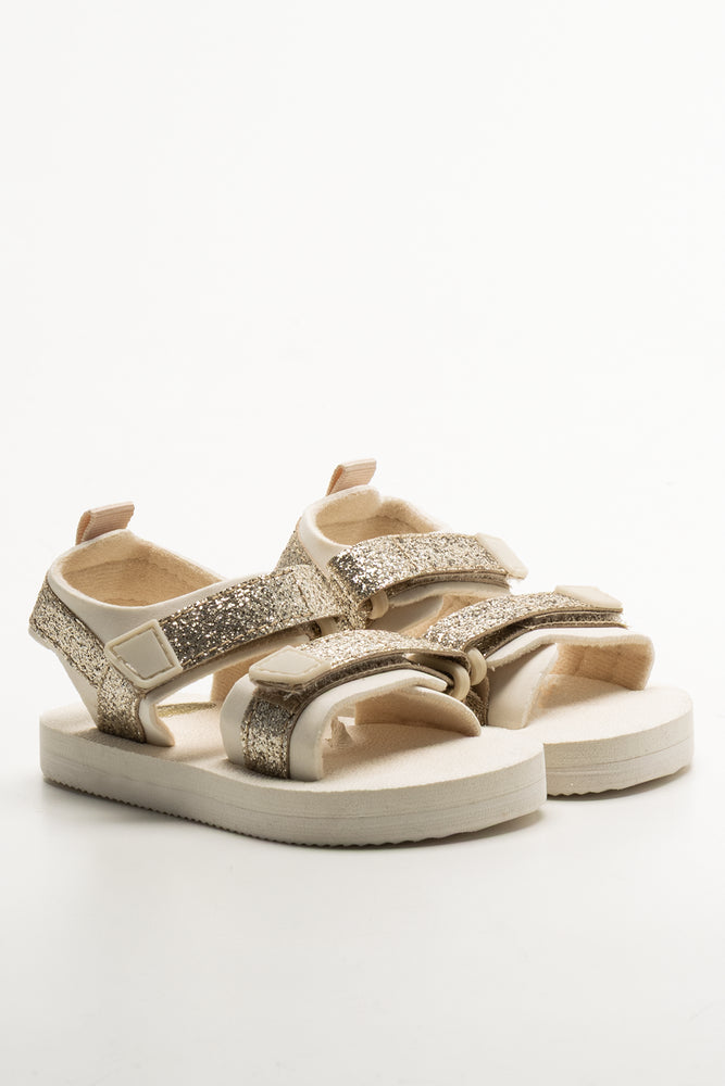 Double Strap Sandals Gold
