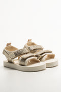 Double Strap Sandals Gold