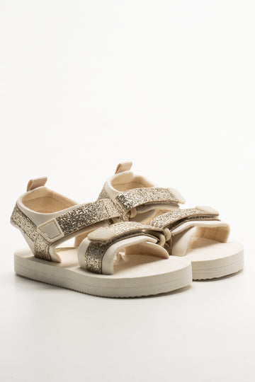 Double Strap Sandals Gold
