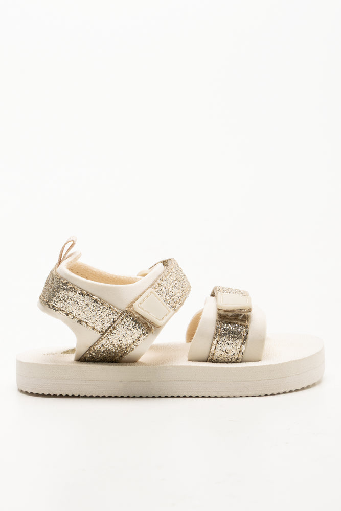 Double Strap Sandals Gold