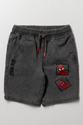 Spider-Man Denim Shorts Grey