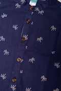 Palm Tree Short Sleeve Shirt Navy (1)