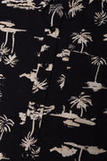 Floral Short Sleeve Shirt Black (1)