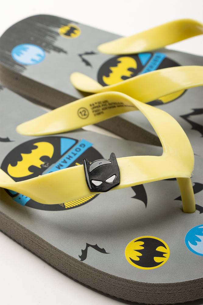 Batman Flip Flops Yellow And Grey (2)