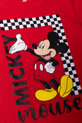 Mickey Mouse Short Sleeve T-Shirt Red (1)