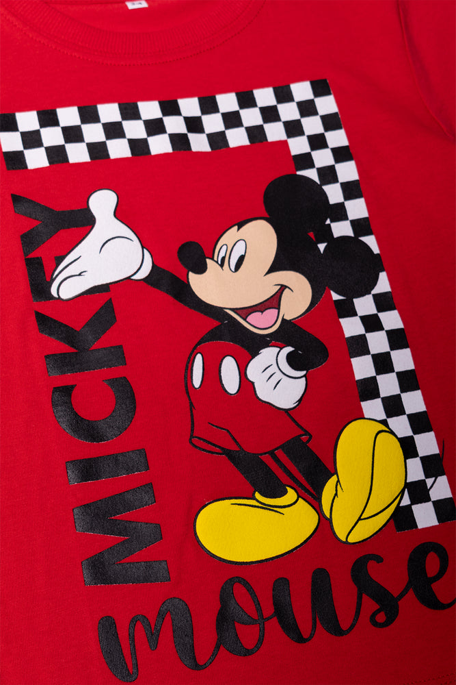Mickey Mouse Short Sleeve T-Shirt Red (1)