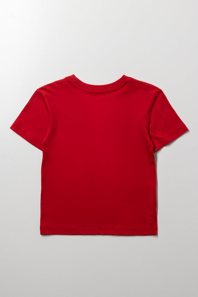 Mickey Mouse Short Sleeve T-Shirt Red (2)