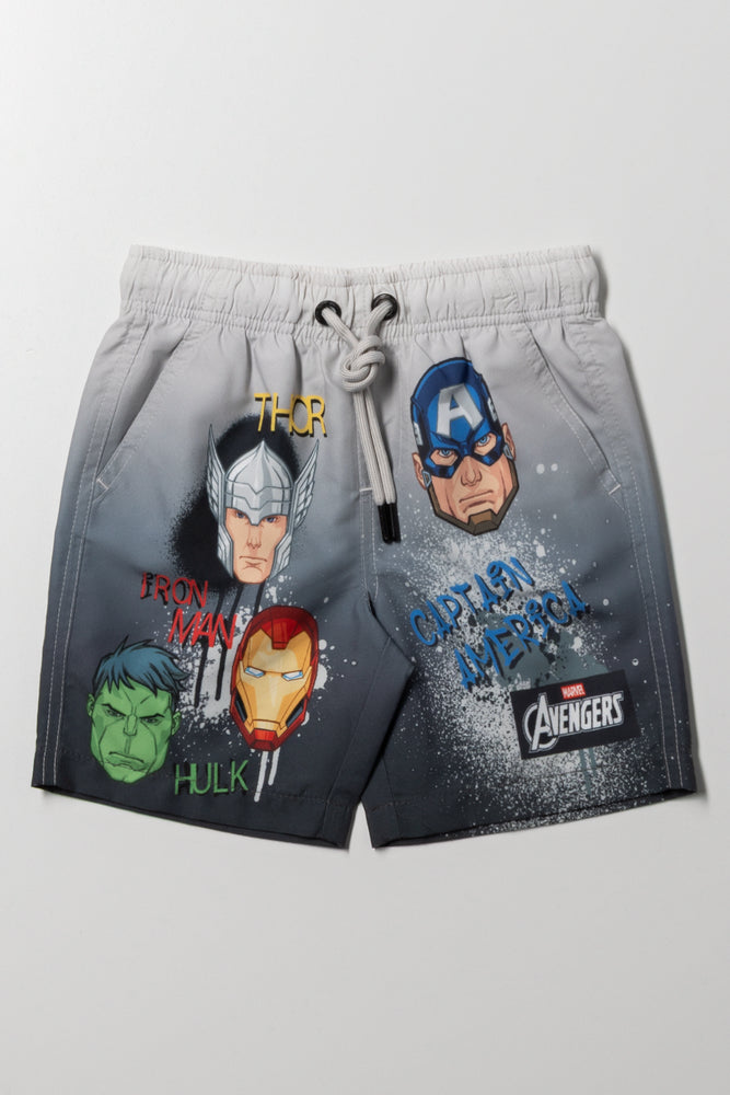 Avengers Ombre Swim Shorts Grey