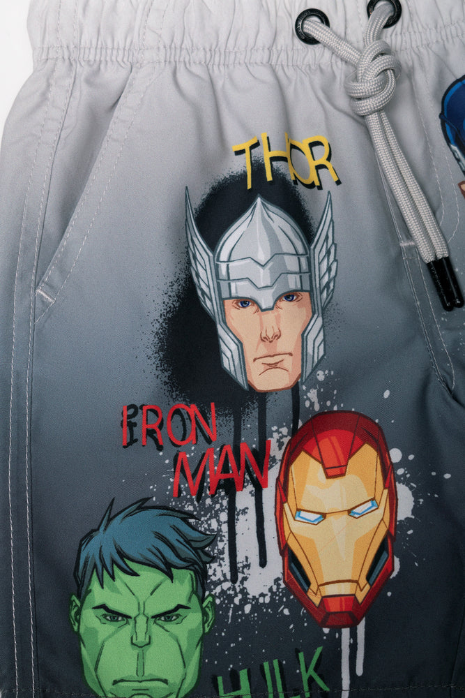 Avengers Ombre Swim Shorts Grey
