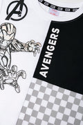 Avengers Colourblock Short Sleeve T-Shirt Black And White (1)