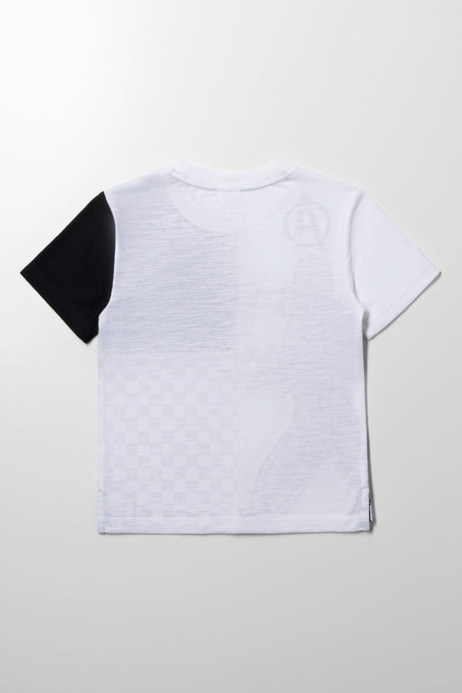 Avengers Colourblock Short Sleeve T-Shirt Black And White (2)
