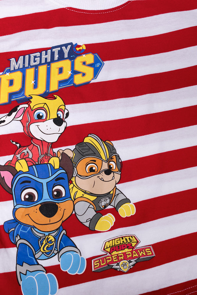 Paw Patrol Stripe Short Sleeve T-Shirt Red