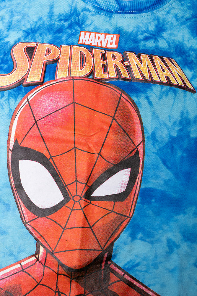 Spider-Man Tie Dye T-Shirt Blue (1)