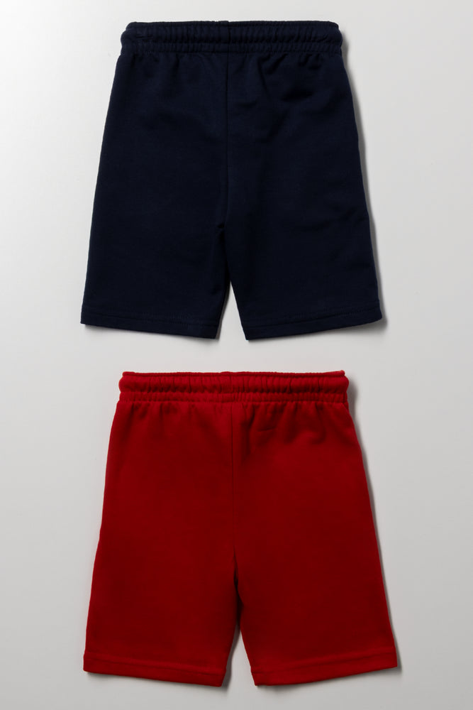 Spider-Man 2 Pack Shorts Red And Navy (2)