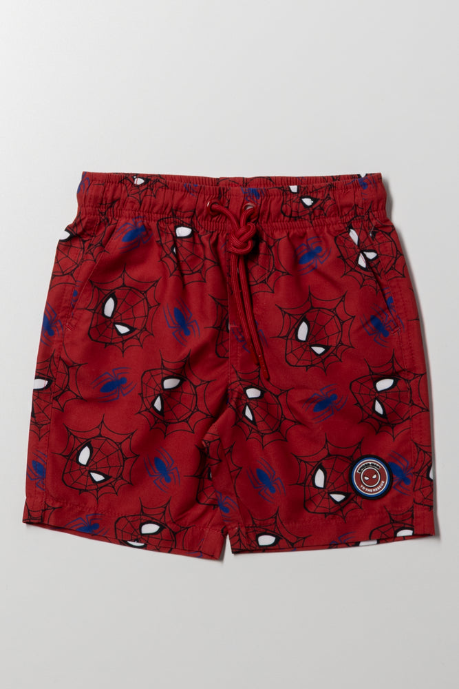 Spiderman Swimshorts Red