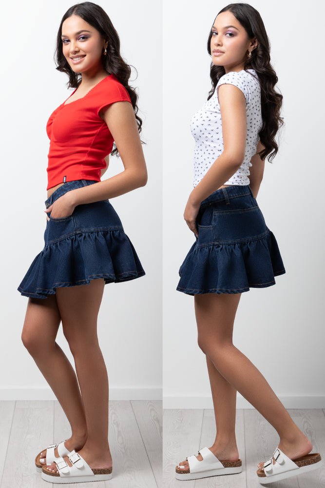 2 Pack Tops White & Red