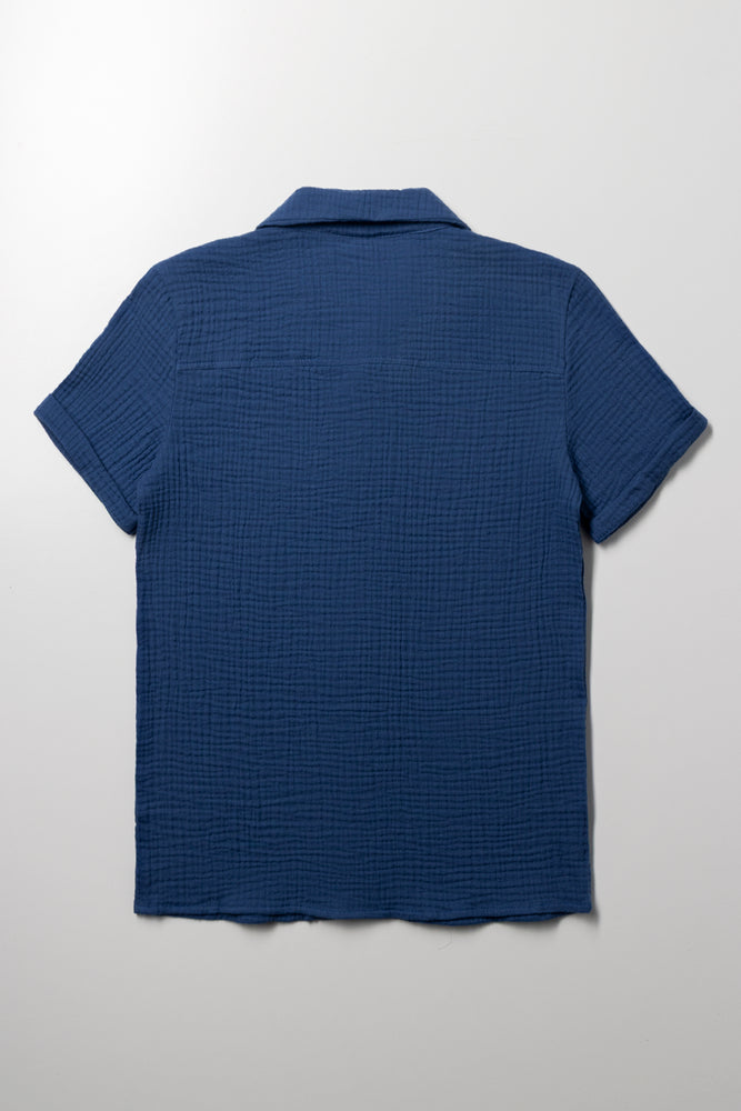 Short Sleeve Shirt Navy (2)