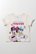 Minnie Mouse Short Sleeve T-Shirt Cream