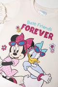 Minnie Mouse Short Sleeve T-Shirt Cream (1)