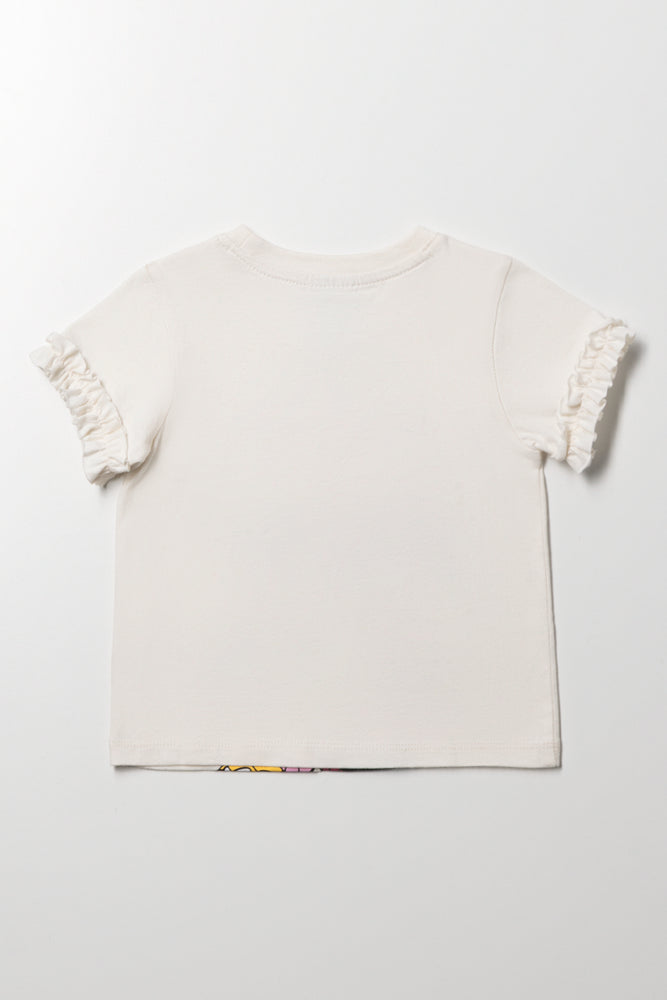 Minnie Mouse Short Sleeve T-Shirt Cream (2)