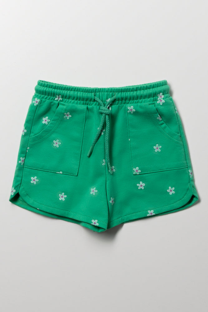 Fleece Shorts Green