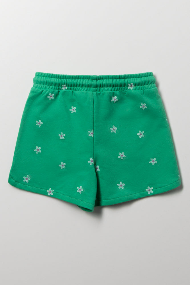 Fleece Shorts Green (2)