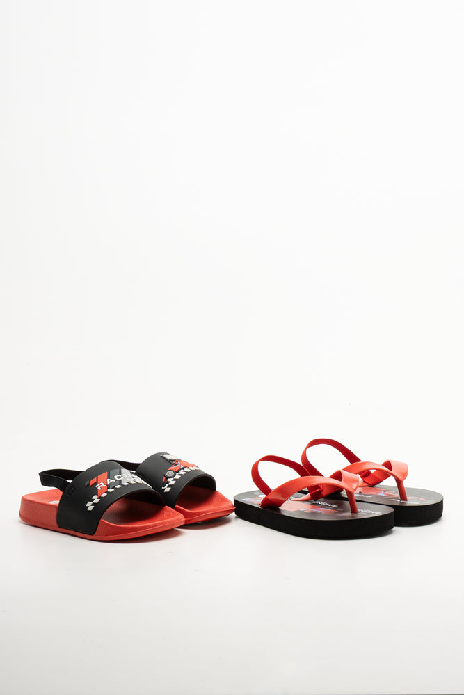 2 Pack Sandals Red