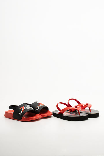 2 Pack Sandals Red