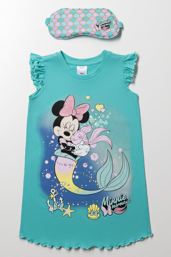 Minnie Mouse Sleepshirt With Mask Blue