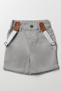 Dinosaur Braces Denim Shorts Grey