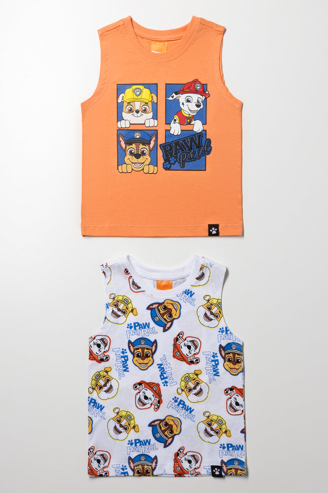 Paw Patrol Sleeveless Vests Orange And White