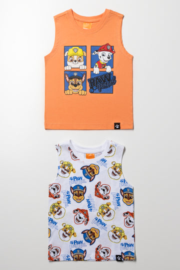 Paw Patrol Sleeveless Vests Orange And White