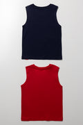 Spider-Man 2 Pack Sleeveless Vests Red And Navy (2)