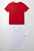 Spider-Man 2 Pack Short Sleeve T-Shirts Red And White (2)