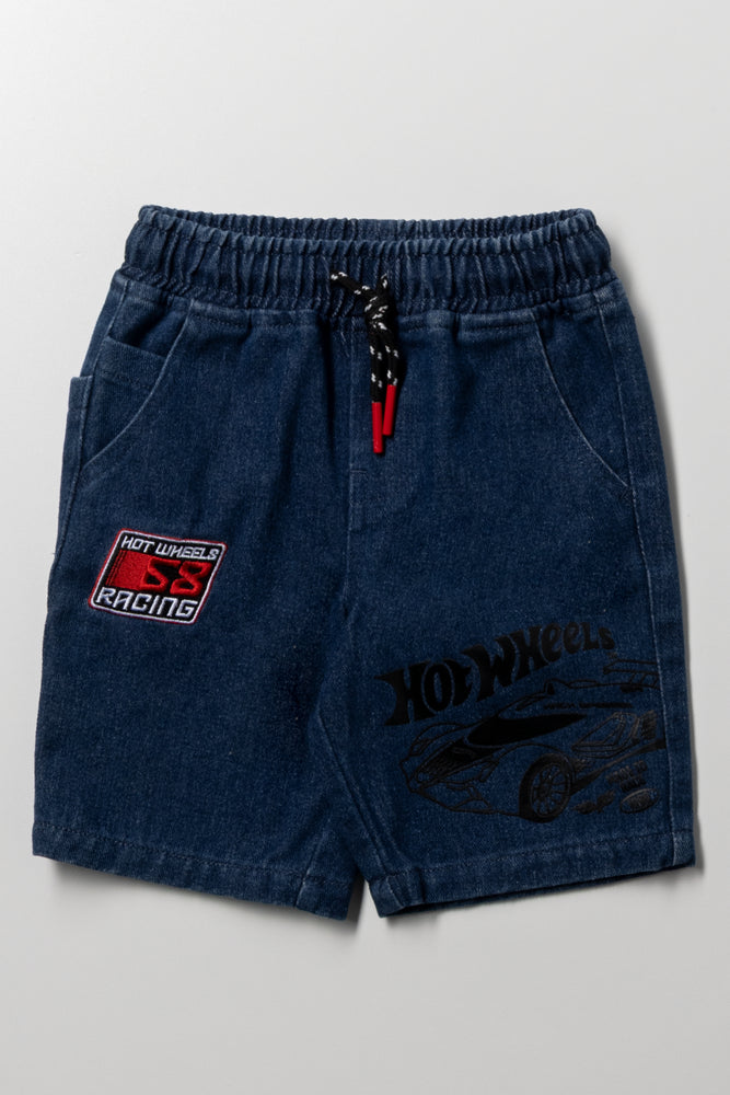 Hot Wheels Denim Shorts Blue