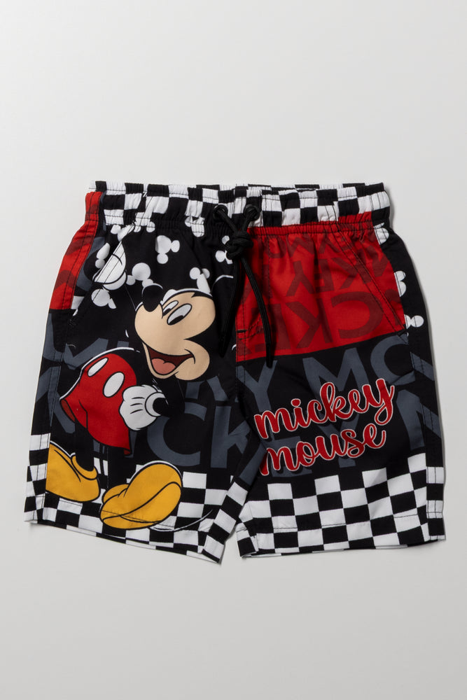 Mickey Mouse Swim Shorts Black